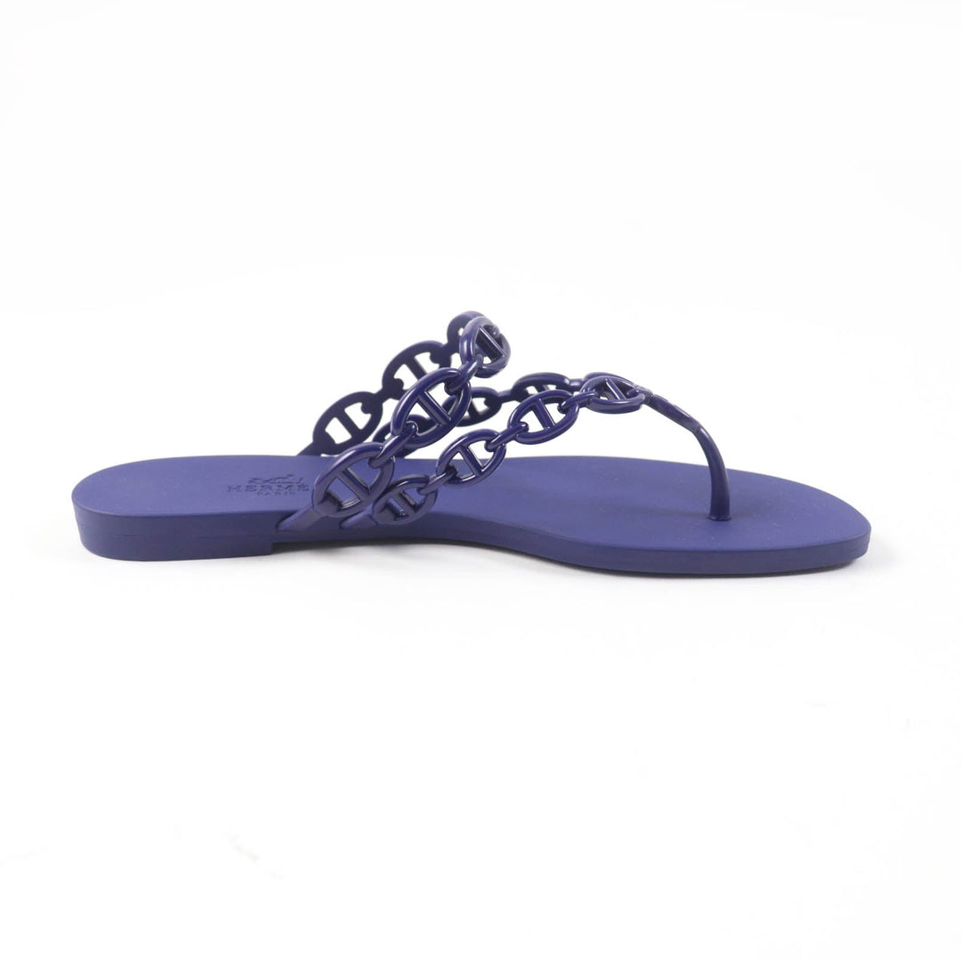 HERMES Sandals Main: Rubber purple island Women 37 Used Authentic