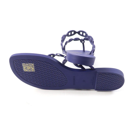HERMES Sandals Main: Rubber purple island Women 37 Used Authentic