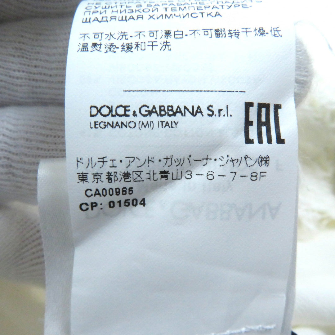 DOLCE&GABBANA coat F0Q09ZHLMQQF Outer: 41% cotton, Outer: 39% viscose (rayon), Outer: 20% polyamide (nylon), Lining: 76% acetate, Lining: 24% silk white Women 36 Used Authentic
