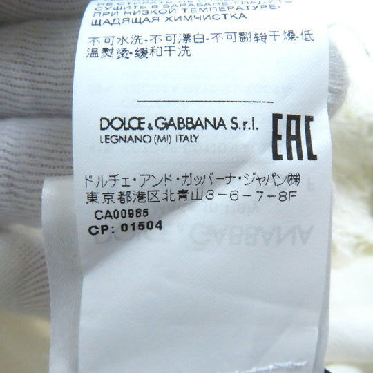 DOLCE&GABBANA coat F0Q09ZHLMQQF Outer: 41% cotton, Outer: 39% viscose (rayon), Outer: 20% polyamide (nylon), Lining: 76% acetate, Lining: 24% silk white Women 36 Used Authentic