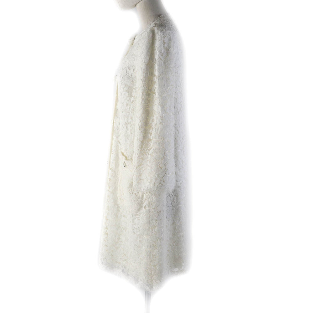 DOLCE&GABBANA coat F0Q09ZHLMQQF Outer: 41% cotton, Outer: 39% viscose (rayon), Outer: 20% polyamide (nylon), Lining: 76% acetate, Lining: 24% silk white Women 36 Used Authentic