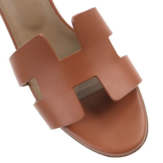 HERMES Sandals 172196Z Main: Leather Brown legend Women 37 Used Authentic