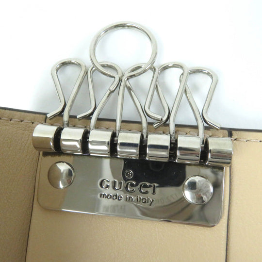 GUCCI Key case Key holder  795649 Main: Leather, Main: GG Supreme Canvas beige Double G Key case Key holder Women Used Authentic