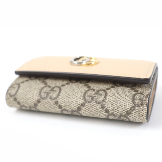 GUCCI Key case Key holder  795649 Main: Leather, Main: GG Supreme Canvas beige Double G Key case Key holder Women Used Authentic