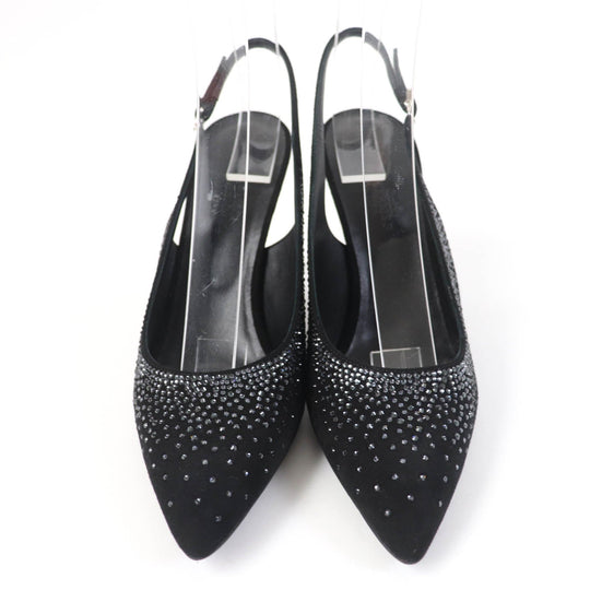 HERMES pumps Main: Suede leather black Strath 90Festive Festive 90 Women 37 Used Authentic