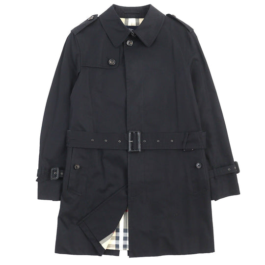 BURBERRY LONDON trench coat Main: 100% cotton, Lining: cotton, Sleeve lining: cupra, Sleeve lining: polyester, Part: cowhide black mens L Used Authentic