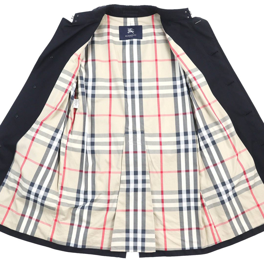 BURBERRY LONDON trench coat Main: 100% cotton, Lining: cotton, Sleeve lining: cupra, Sleeve lining: polyester, Part: cowhide black mens L Used Authentic