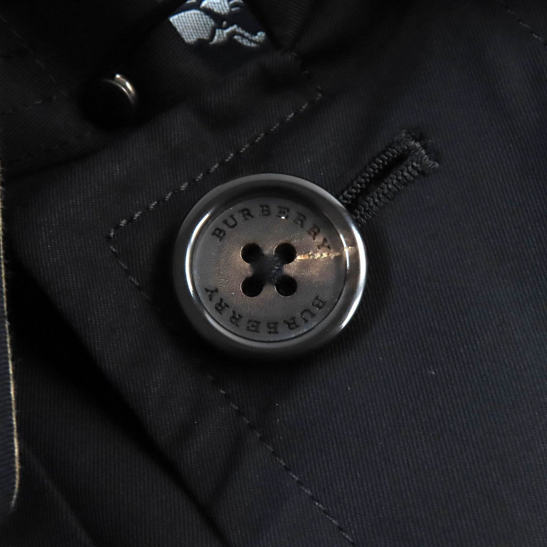 BURBERRY LONDON trench coat Main: 100% cotton, Lining: cotton, Sleeve lining: cupra, Sleeve lining: polyester, Part: cowhide black mens L Used Authentic