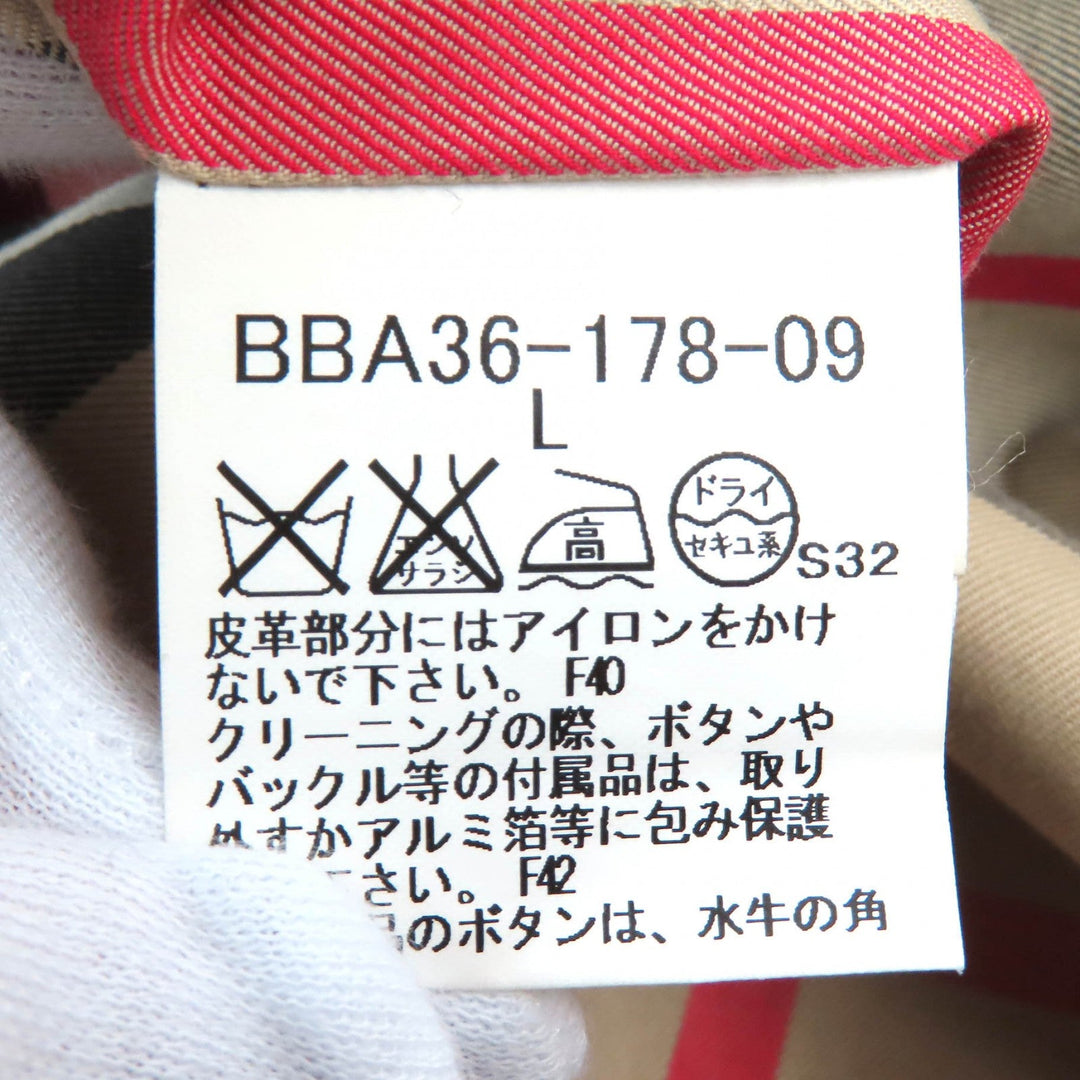 BURBERRY LONDON trench coat Main: 100% cotton, Lining: cotton, Sleeve lining: cupra, Sleeve lining: polyester, Part: cowhide black mens L Used Authentic