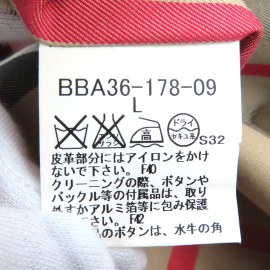 BURBERRY LONDON trench coat Main: 100% cotton, Lining: cotton, Sleeve lining: cupra, Sleeve lining: polyester, Part: cowhide black mens L Used Authentic