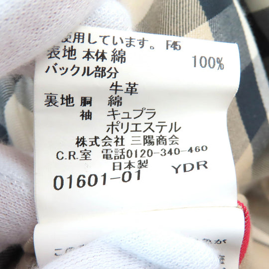 BURBERRY LONDON trench coat Main: 100% cotton, Lining: cotton, Sleeve lining: cupra, Sleeve lining: polyester, Part: cowhide black mens L Used Authentic