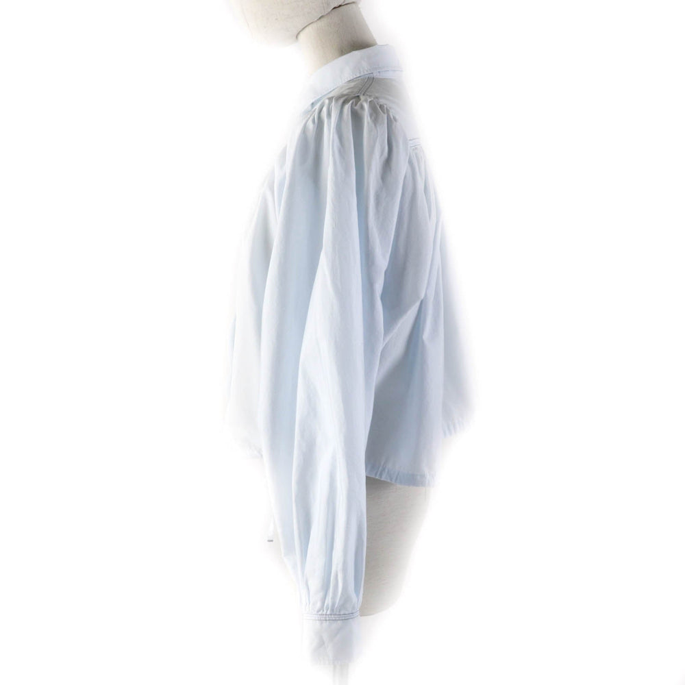 MARNI blouse CAMA0456A1 Main: 100% cotton Light blue MA GATHERS COTTON SHIRT MA Women 36 Used Authentic