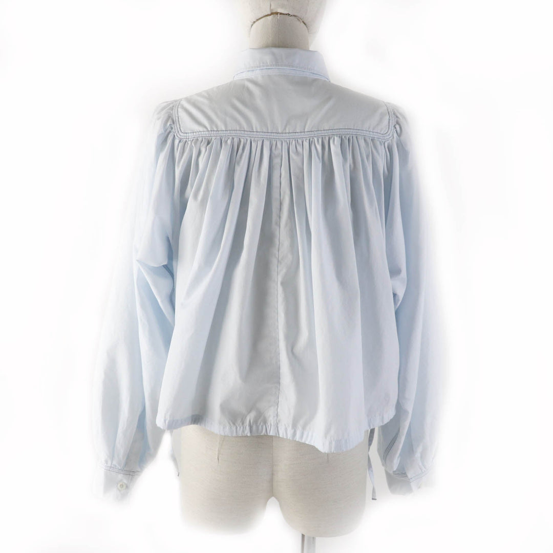 MARNI blouse CAMA0456A1 Main: 100% cotton Light blue MA GATHERS COTTON SHIRT MA Women 36 Used Authentic