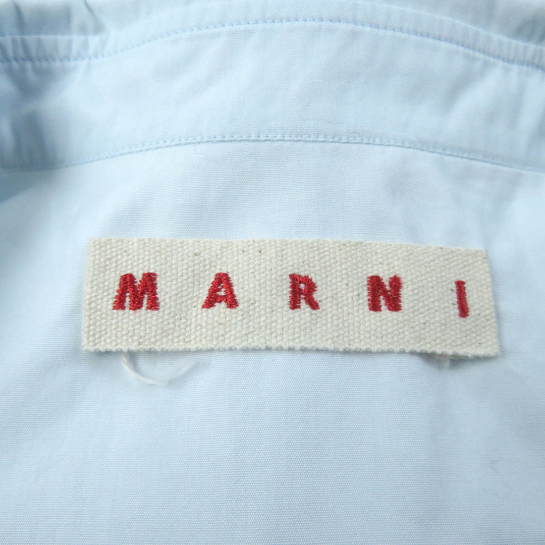 MARNI blouse CAMA0456A1 Main: 100% cotton Light blue MA GATHERS COTTON SHIRT MA Women 36 Used Authentic