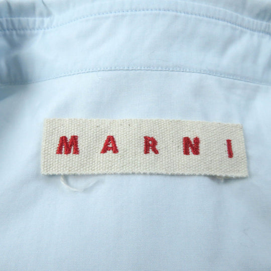MARNI blouse CAMA0456A1 Main: 100% cotton Light blue MA GATHERS COTTON SHIRT MA Women 36 Used Authentic