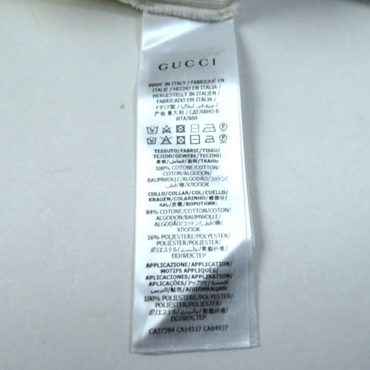 GUCCI Short sleeve polo shirt 599122 Main: 100% cotton, Part: 84% cotton, Part: 16% polyester, Part: 100% polyester white Women XS Used Authentic