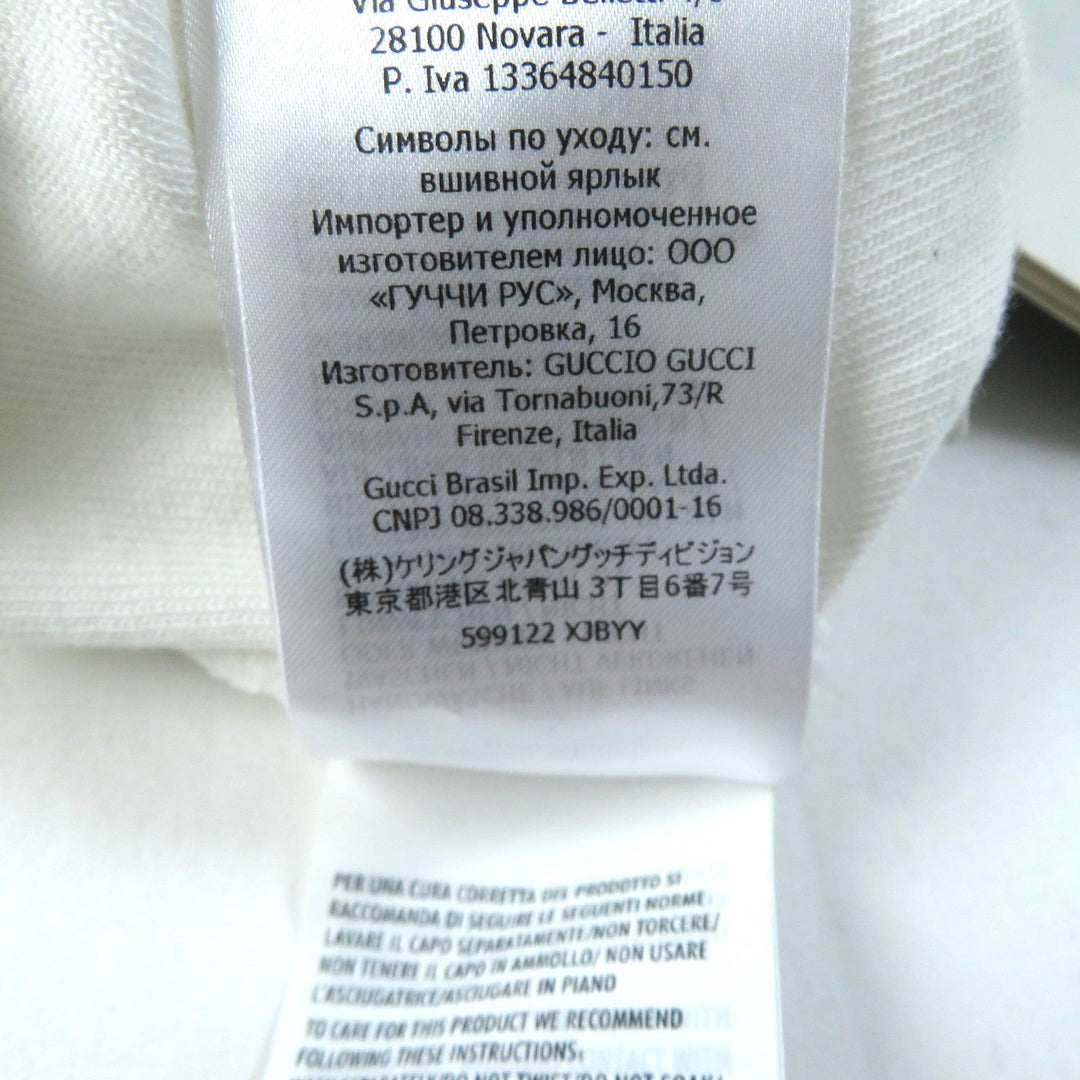 GUCCI Short sleeve polo shirt 599122 Main: 100% cotton, Part: 84% cotton, Part: 16% polyester, Part: 100% polyester white Women XS Used Authentic