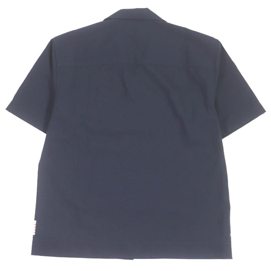 MARNI Short sleeve shirt CUMU0215A0 Main: 100% wool, Part: 100% cotton Navy mens 46 Used Authentic