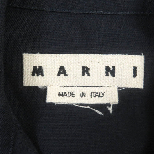 MARNI Short sleeve shirt CUMU0215A0 Main: 100% wool, Part: 100% cotton Navy mens 46 Used Authentic