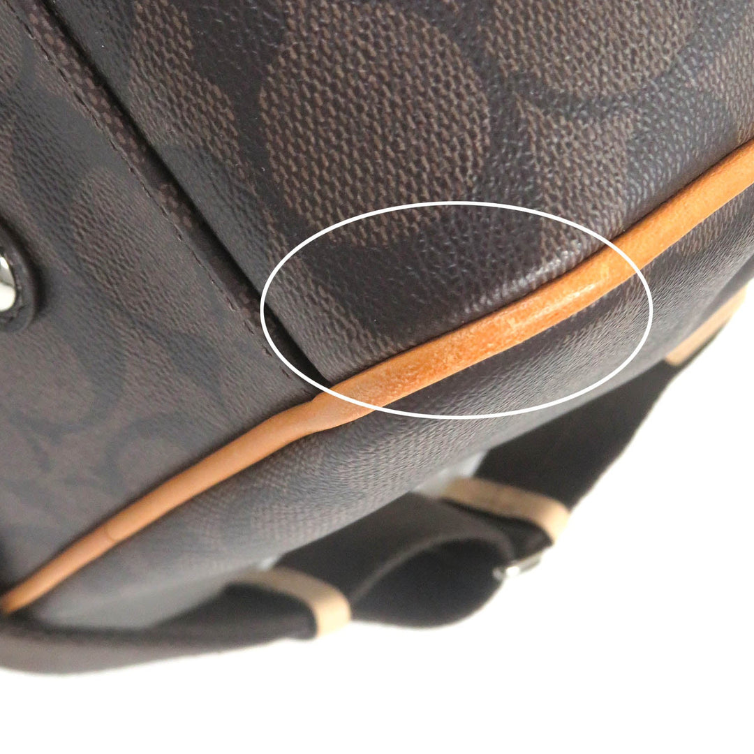 COACH Boston Duffel bag F77320 Main: Leather Brown mens Used Authentic