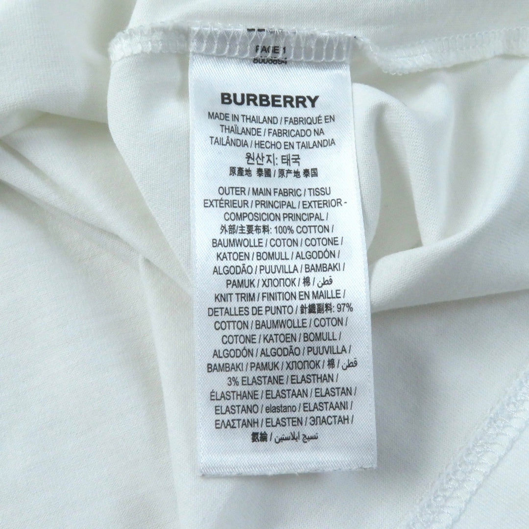 BURBERRY Short sleeve T-shirt 8008894 Main: 100% cotton white Women S P Used Authentic