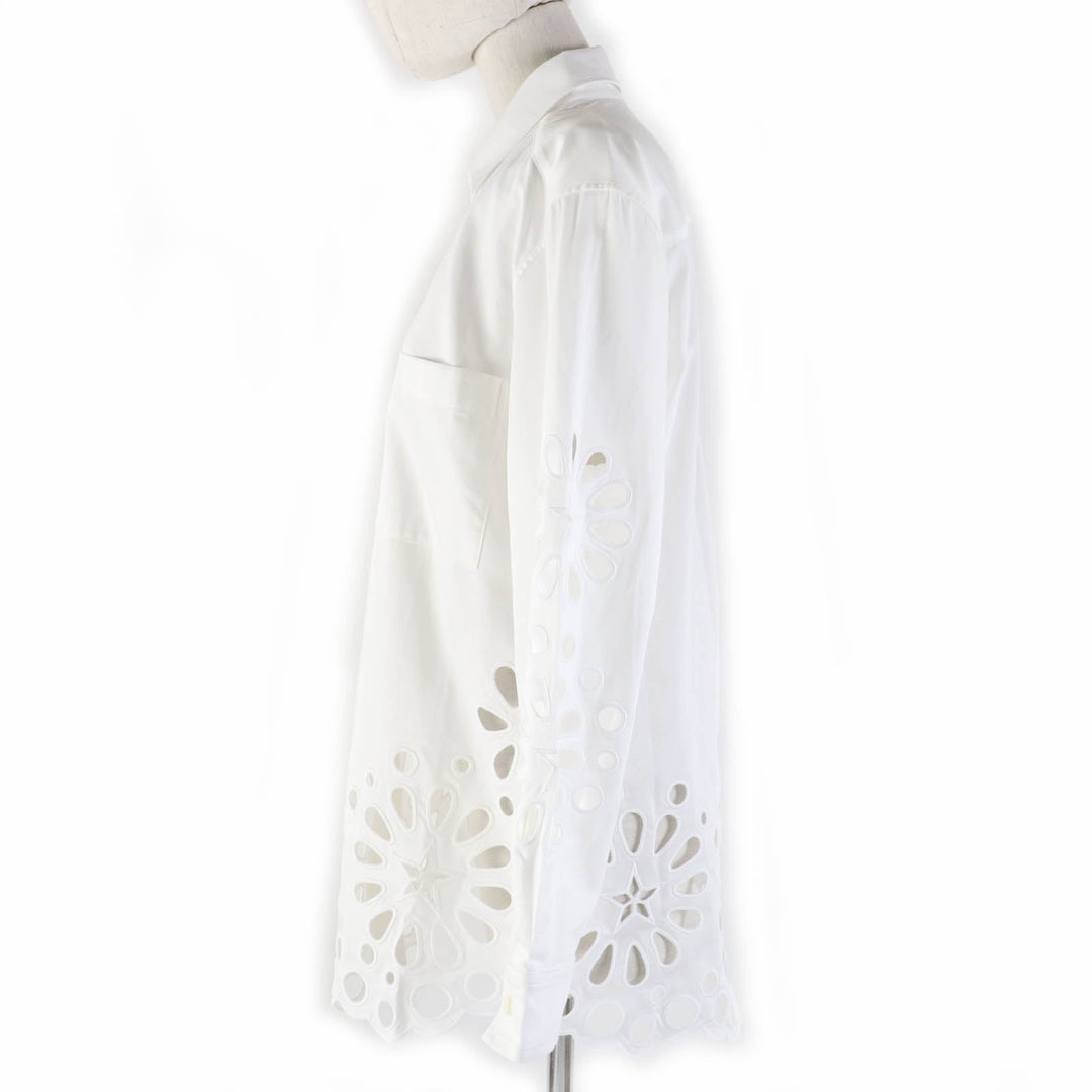 BURBERRY Long sleeve shirt Main: 100% cotton white Women 36 Used Authentic