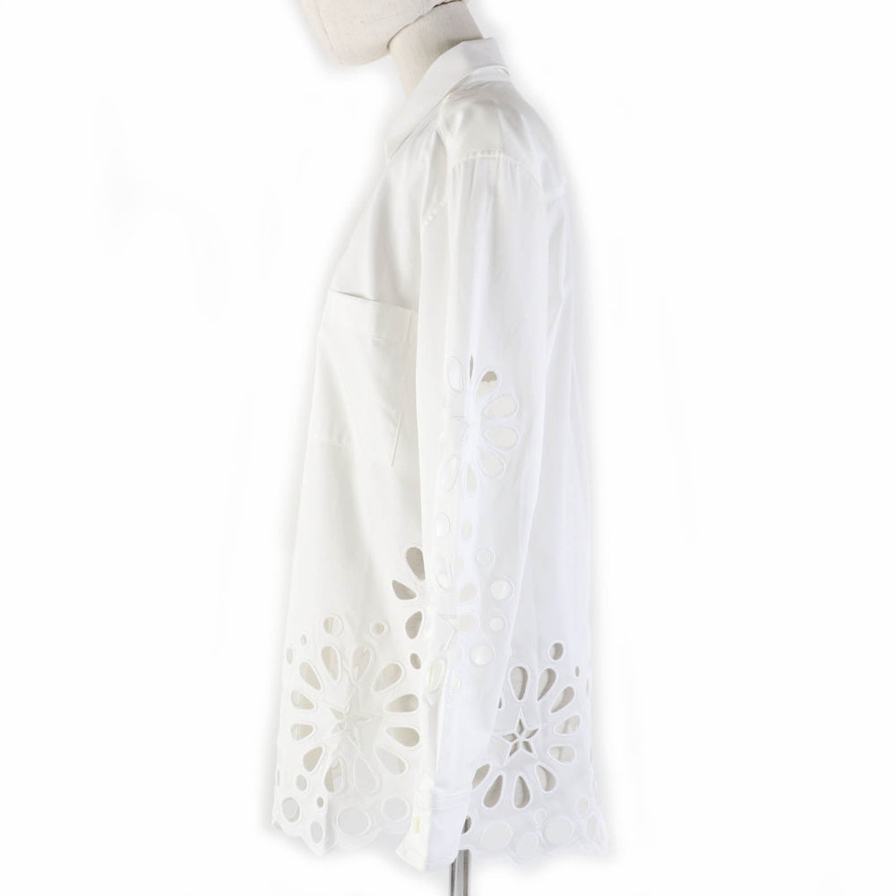 BURBERRY Long sleeve shirt Main: 100% cotton white Women 36 Used Authentic