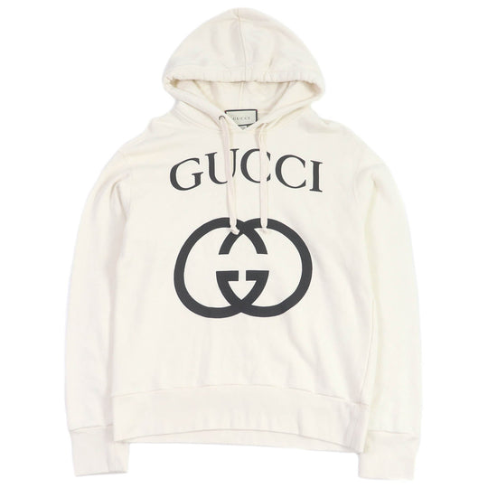 GUCCI Hoodie 475374 Main: 100% cotton Ivory mens XS Used Authentic