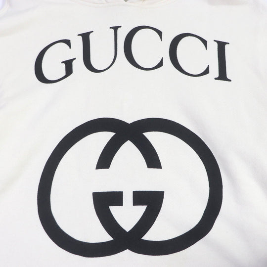 GUCCI Hoodie 475374 Main: 100% cotton Ivory mens XS Used Authentic