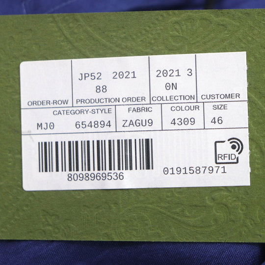 GUCCI Short sleeve shirt 654894 Main: 100% acetate, part: 100% polyester Blue beige mens 46 Used Authentic