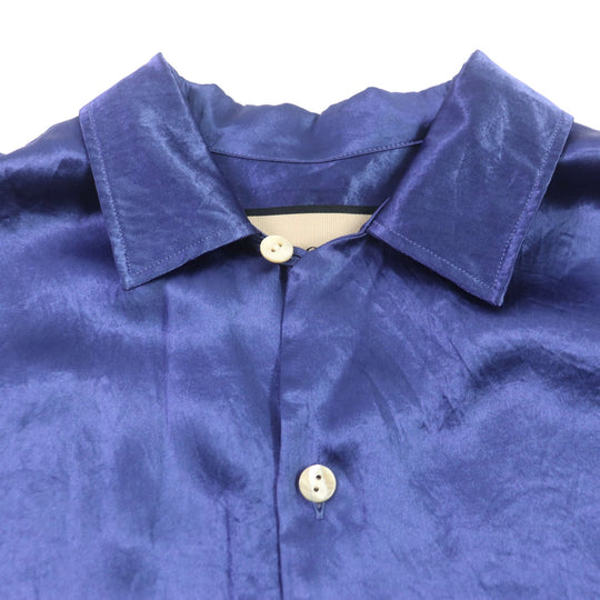 GUCCI Short sleeve shirt 654894 Main: 100% acetate, part: 100% polyester Blue beige mens 46 Used Authentic