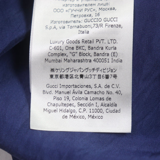 GUCCI Short sleeve shirt 654894 Main: 100% acetate, part: 100% polyester Blue beige mens 46 Used Authentic