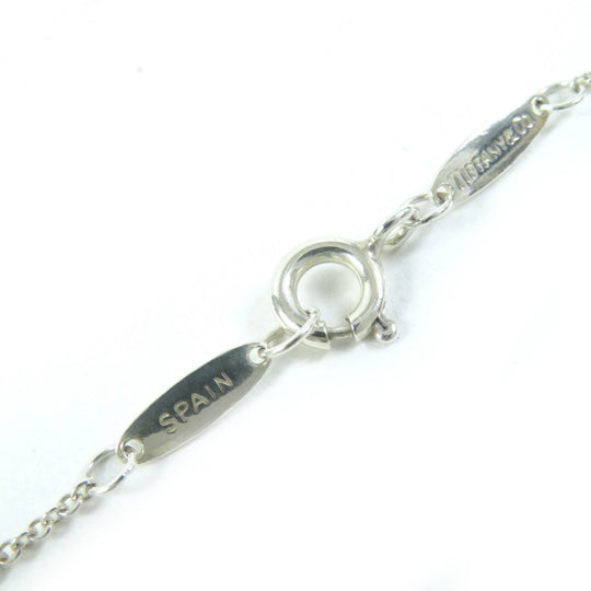 TIFFANY&Co. Necklace Main: SV925, Part: Diamond Silver El Saperetti Open Heart Pendant Women Used Authentic