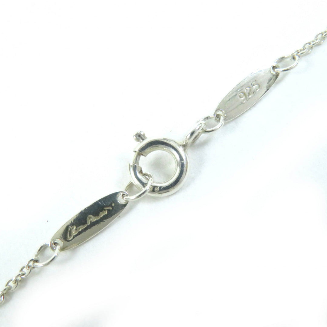 TIFFANY&Co. Necklace Main: SV925, Part: Diamond Silver El Saperetti Open Heart Pendant Women Used Authentic