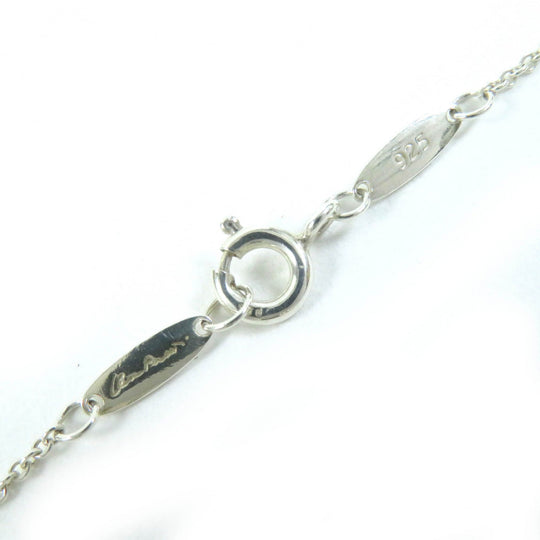 TIFFANY&Co. Necklace Main: SV925, Part: Diamond Silver El Saperetti Open Heart Pendant Women Used Authentic