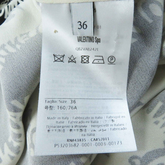 VALENTINO dress QB2VAIJ242E 100% silk, 100% nylon, lining: 100% silk Black White Women 36 Used Authentic