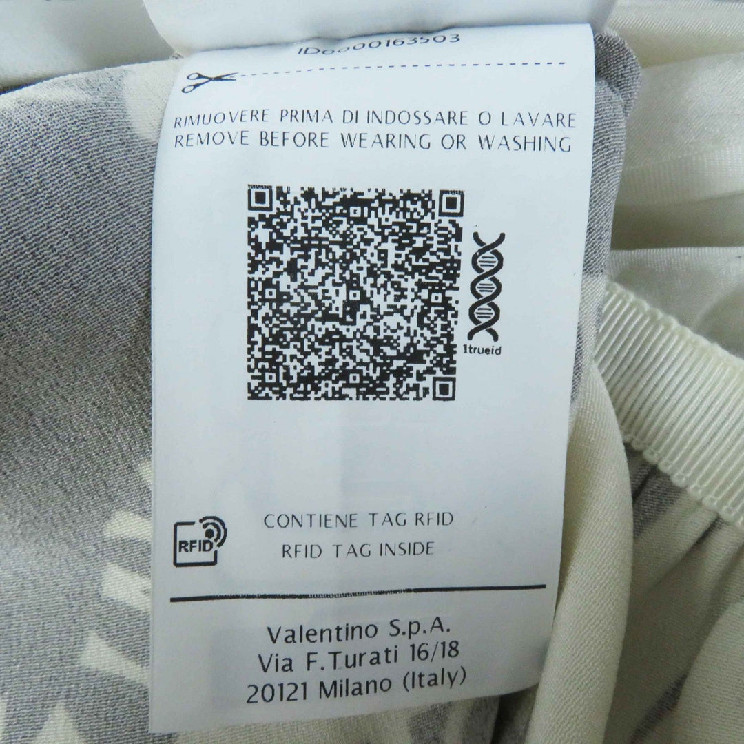 VALENTINO dress QB2VAIJ242E 100% silk, 100% nylon, lining: 100% silk Black White Women 36 Used Authentic