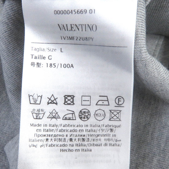 VALENTINO Hoodie IV3MF22U8PY Main: 71% cotton, Main: 2% polyester, 100% cotton gray mens L Used Authentic