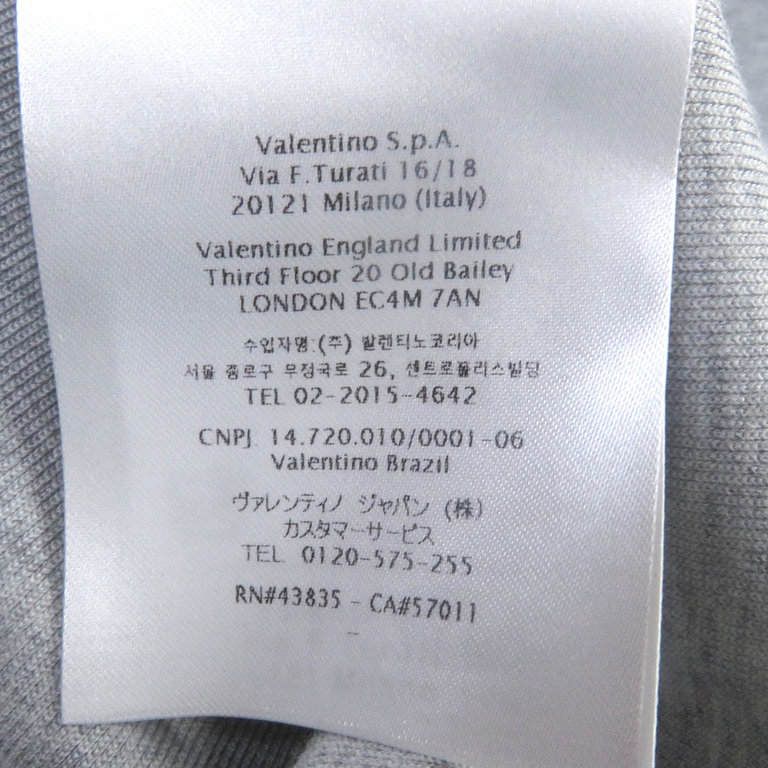 VALENTINO Hoodie IV3MF22U8PY Main: 71% cotton, Main: 2% polyester, 100% cotton gray mens L Used Authentic
