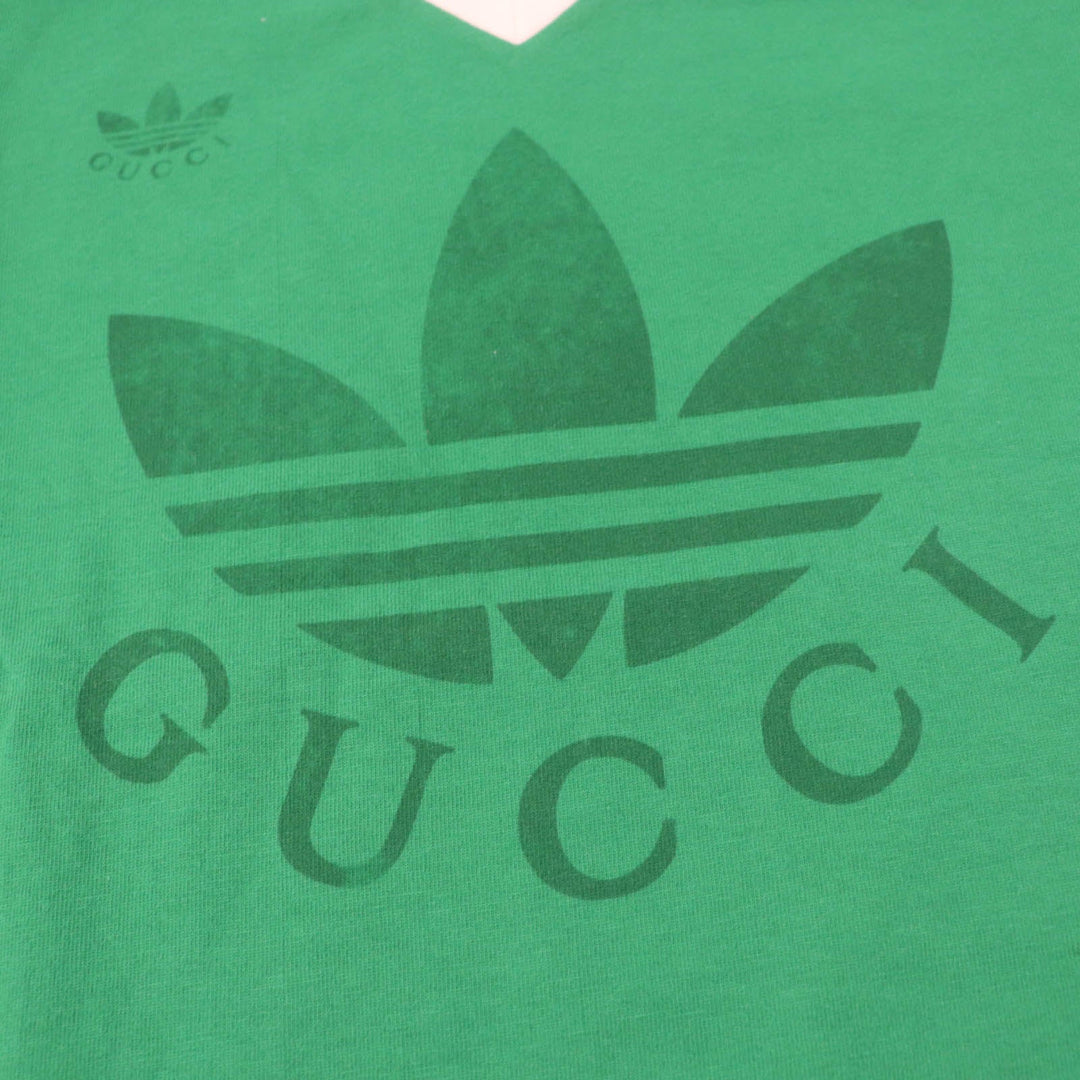 GUCCI Short sleeve T-shirt 693636 Main: 100% cotton, Part: 96% cotton, Part: 4% polyurethane, Part: 100% nylon green Women XS (160/84Y) Used Authentic