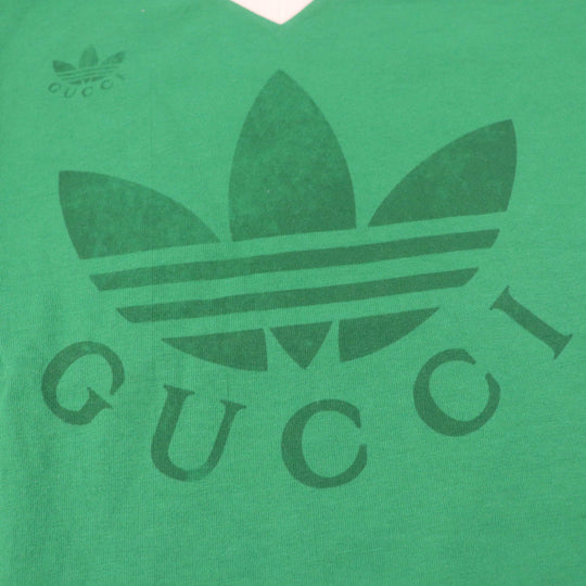 GUCCI Short sleeve T-shirt 693636 Main: 100% cotton, Part: 96% cotton, Part: 4% polyurethane, Part: 100% nylon green Women XS (160/84Y) Used Authentic