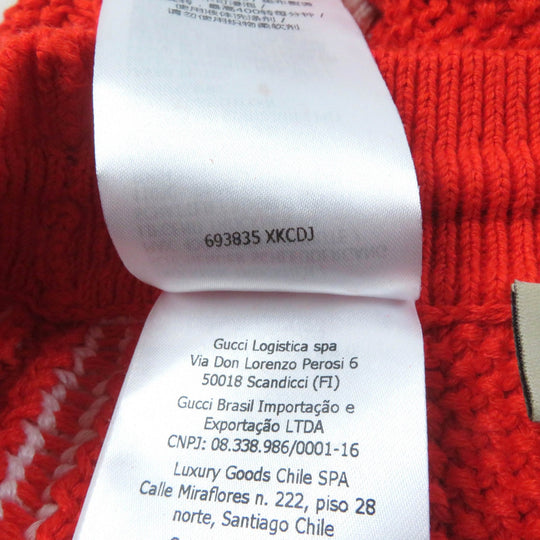 GUCCI Shorts 693835 Main: 66% linen, Main: 34% cotton, Part: 65% linen, Part: 31% cotton, Part: 3% nylon Orange white Women M Used Authentic