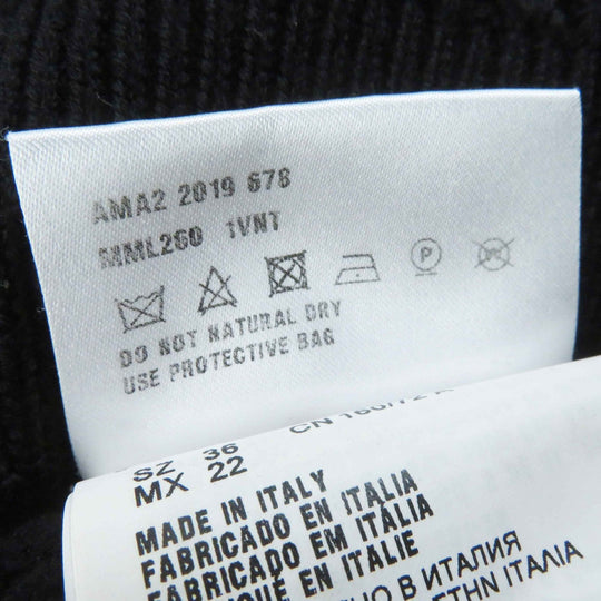 MIUMIU Short sleeve knit MML260 Main: 100% virgin wool Black red Women 36 Used Authentic