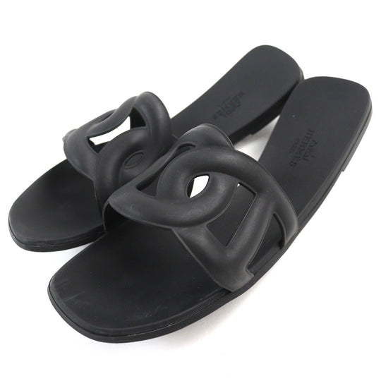 HERMES Sandals Main: Rubber black Women 37 Used Authentic