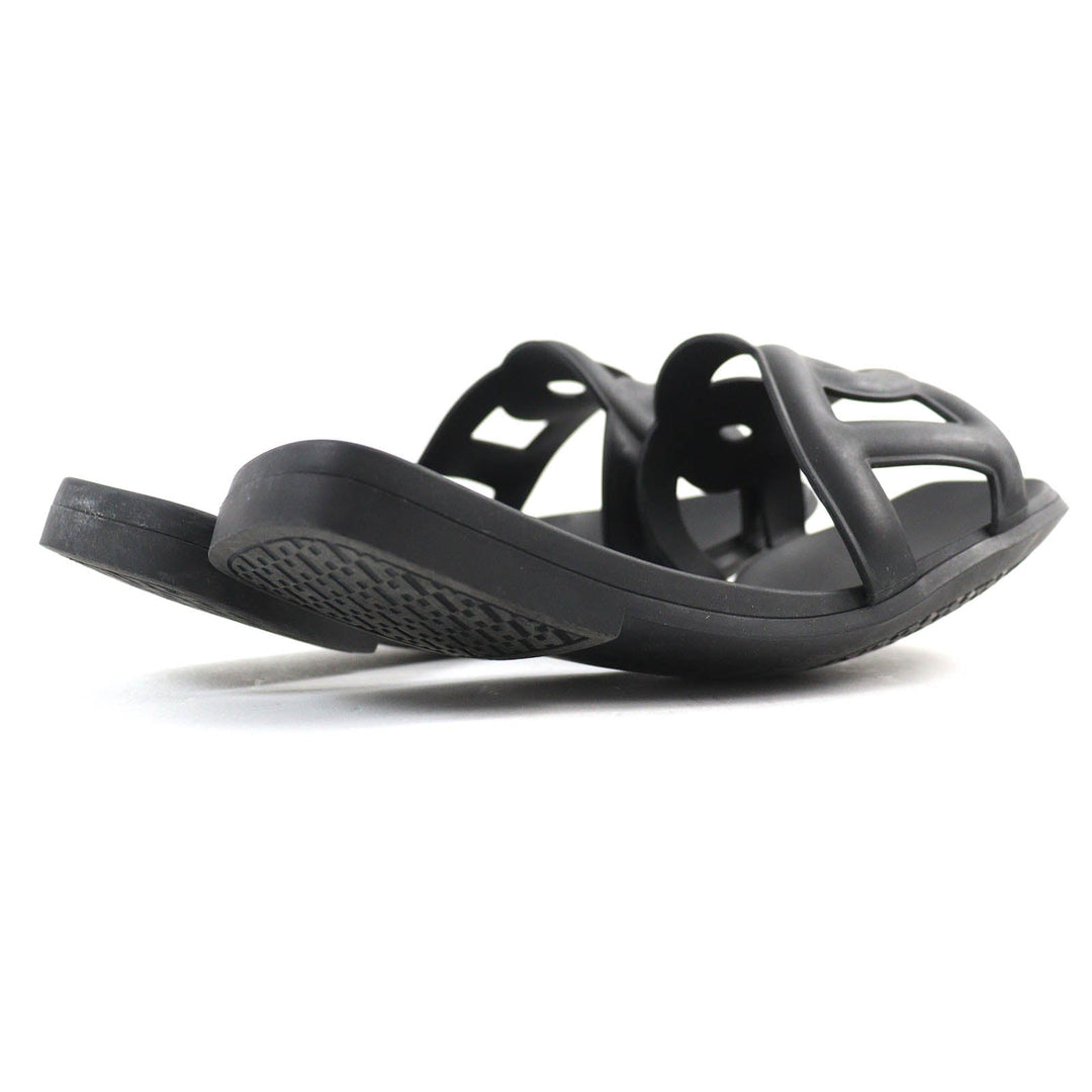 HERMES Sandals Main: Rubber black Women 37 Used Authentic