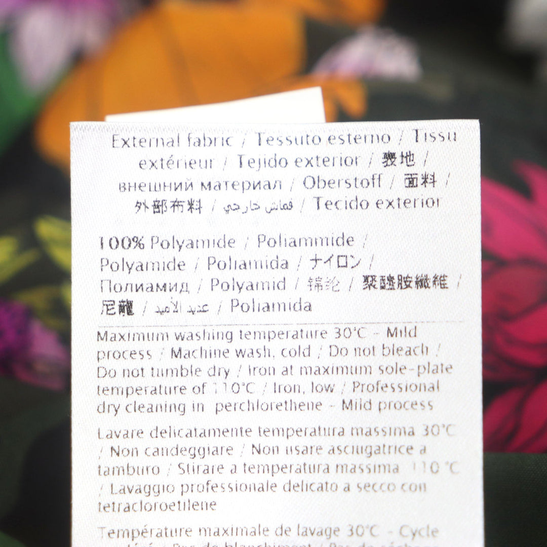 VALENTINO Hoodie RV0CI364ZHW Main: 100% nylon khaki multi Floral Print Anorak Hoodie mens 46 Used Authentic