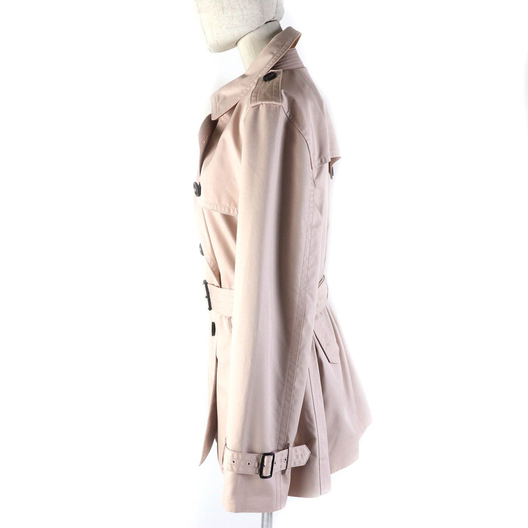 COACH trench coat F34022 Outer material: 68% cotton, Outer material: 32% polyester, Lining: 100% polyester, Leather part: cowhide Light pink Women L Used Authentic