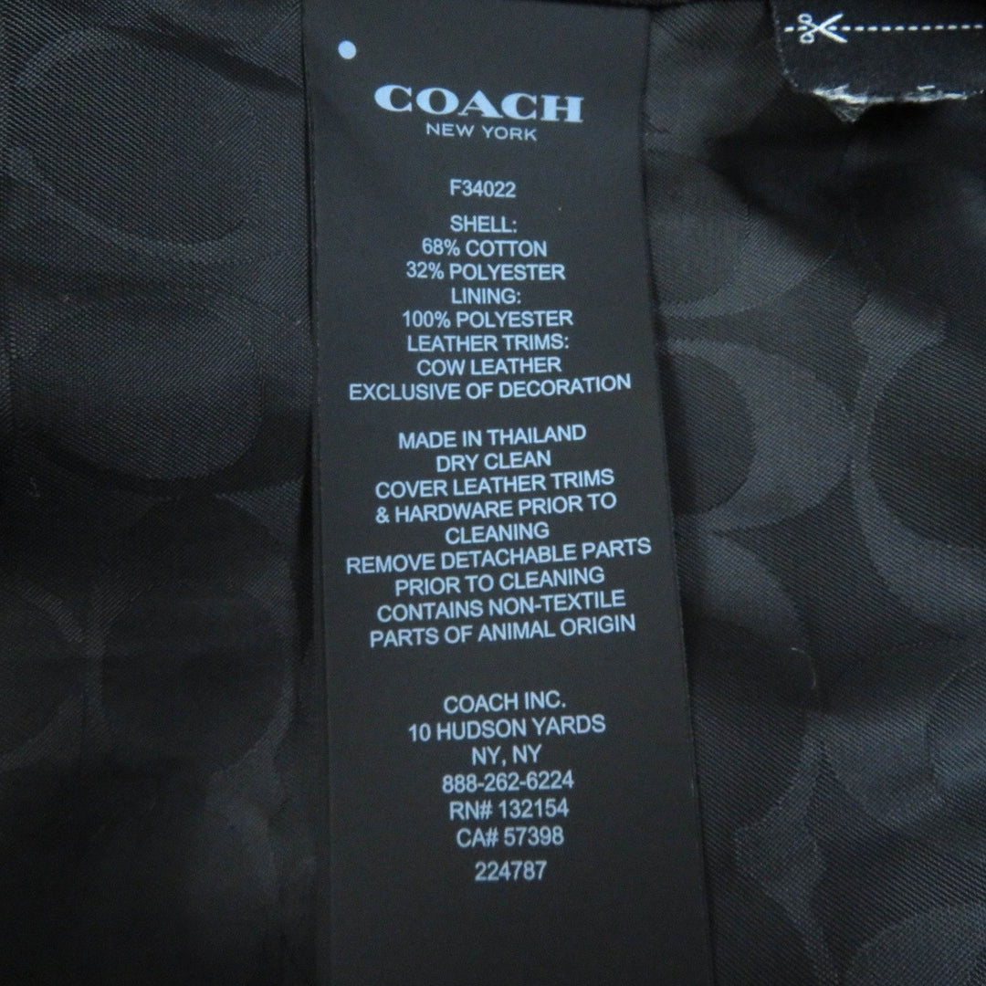 COACH trench coat F34022 Outer material: 68% cotton, Outer material: 32% polyester, Lining: 100% polyester, Leather part: cowhide Light pink Women L Used Authentic