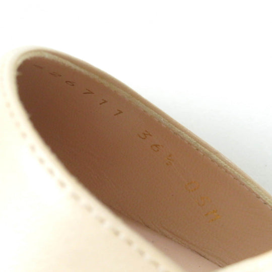 GUCCI pumps 626711 Main: Leather beige Women 36 1/2 Used Authentic