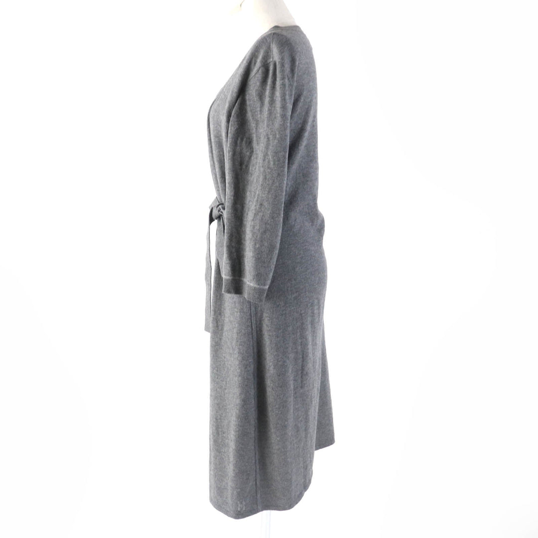 HERMES one piece Main: 100% wool gray Women 36 Used Authentic